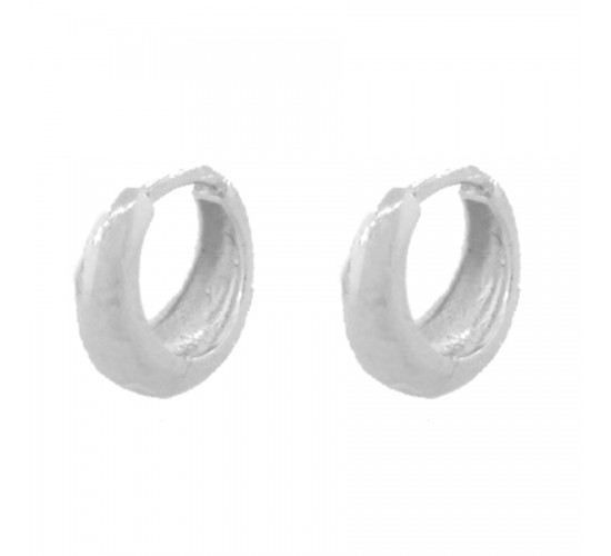 Brinco argola pequena lisa. 6.5mm, prata. 351050
