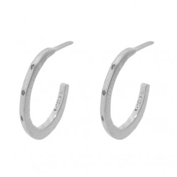 Brinco meia argola media zirconia cristal e lisa. 15mm, prata. 351636 Brinco meia argola media zirconia cristal e lisa. 15mm, prata. 351636