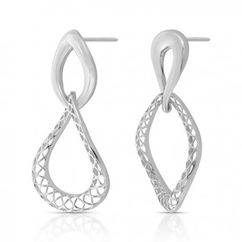 Brincode pendurar liso e vazado entrelaçado, 36x19mm. 352068