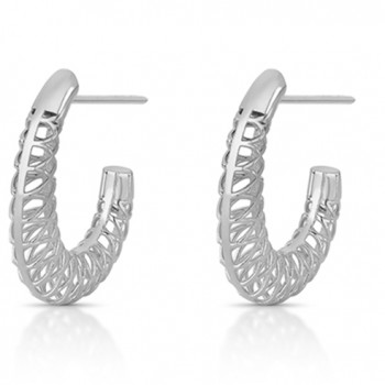 Brinco argola oval aberta toda vazada 28mm. 352071