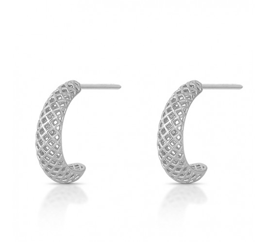 Brinco meia argola vazada 20mm. 352072G