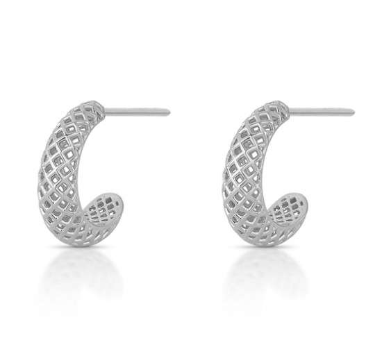 Brinco meia argola vazada 20mm. 352072M