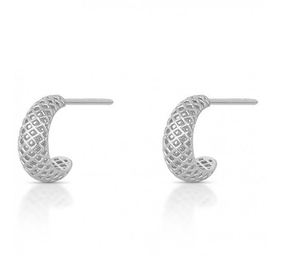 Brinco meia argola vazada 13mm. 352072P