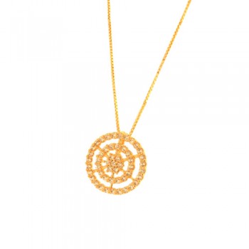 Colar pave redondo espacado zirconia cristal. 9mm. 160002