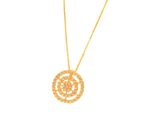 Colar pave redondo espacado zirconia cristal. 9mm. 160002