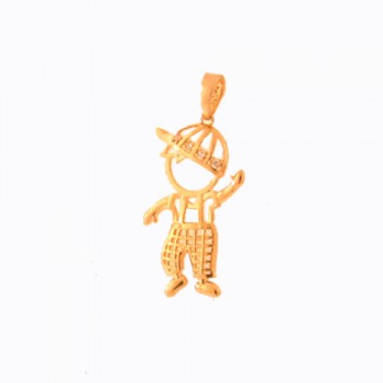 Pingente menino vazado zirconia cristal. 160063