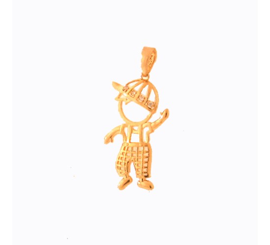 Pingente menino vazado zirconia cristal. 160063