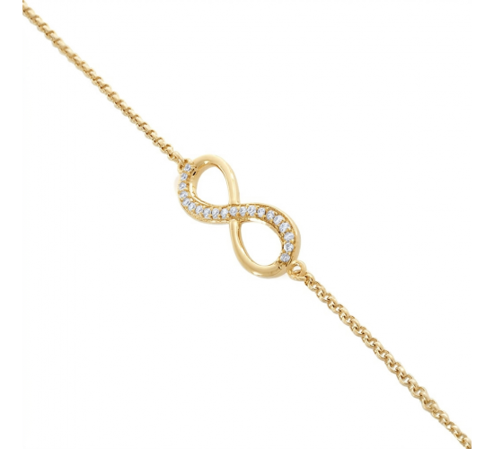 Pulseira infinito zirconia cristal. 160690