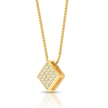 Colar chuveiro losango pequeno zirconia cristal. 2x2mm. 160856
