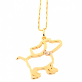 Colar cachorro vazado liso com coleira zirconia cristal. 12x16mm. 160949