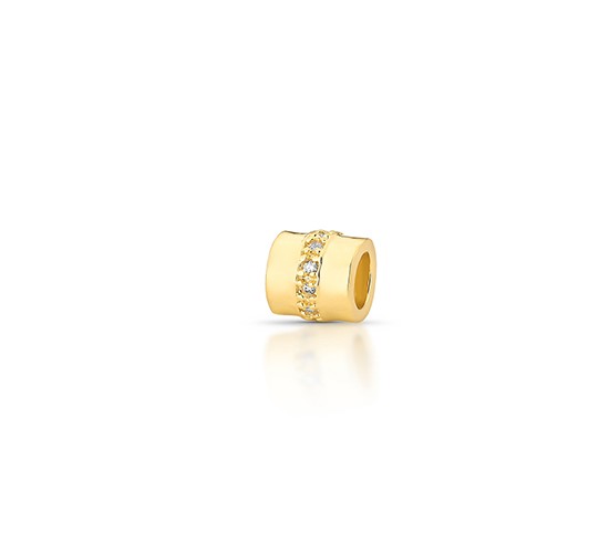 Separador liso com fileira zirconia cristal. 161101