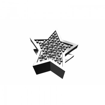 Berloque estrela em prata com zirconia cristal. 361337