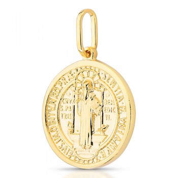 Pingente medalha Sao Bento, 14x14mm. 161576
