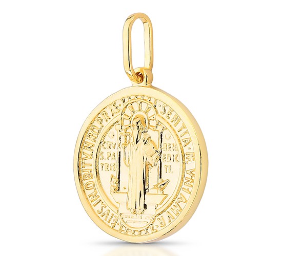 Pingente medalha Sao Bento, 14x14mm. 161576