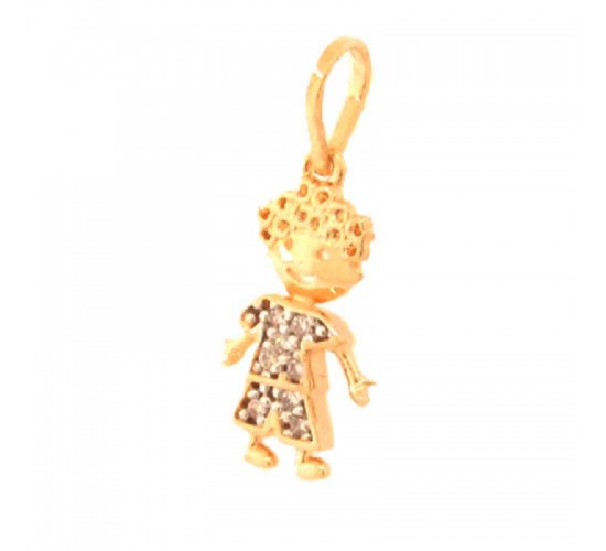 Pingente menino pequeno zirconia cristal. 161617