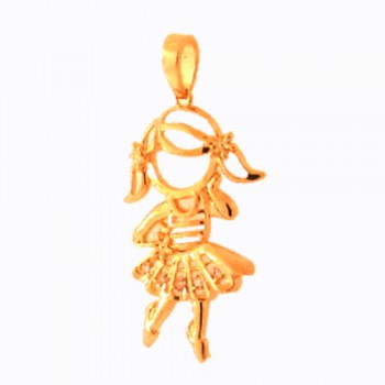 Pingente menina bailarina lisa vazada. 161705