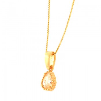 Colar pedra gota cristal. 161738