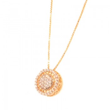 Colar redondo vazado zirconia cristal. 161844