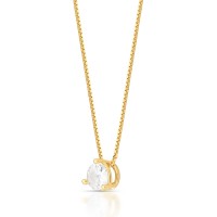 Colar ponto de luz redondo zirconia cristal 5mm. 161871
