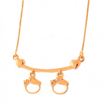 Colar canga 2 meninas zirconia cristal na lateral. 11x25mm. 161906