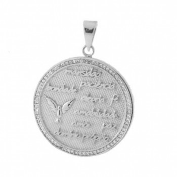 Medalha fruto do espirito com zirconia cristal em volta, prata. 360874