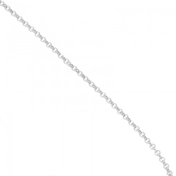 Corrente portuguesa fina 50 cm. Prata. 361260