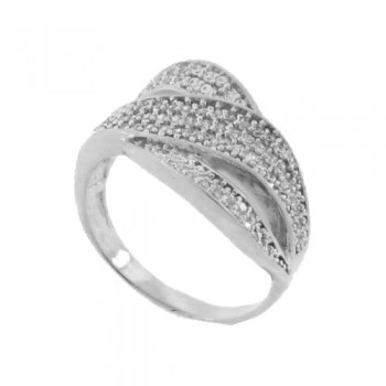 Anel movimento zirconia cristal, prata. 341378