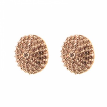 Brinco redondo cravejado zirconia cristal. 10mm. 151637