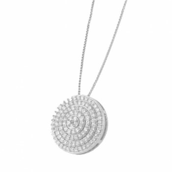 Colar redondo com 4 fileiras zirconia cristal. 11mm, prata. 361779